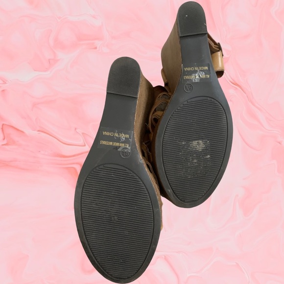 Dolce by Mojo Moxy Brown Platform Strap Woven Wedges Size 8.5 - Picture 6 of 6